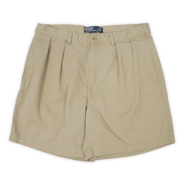 画像1: 90's Polo Ralph Lauren 2タック チノショーツ "ANDREW SHORT / BEIGE" (1)