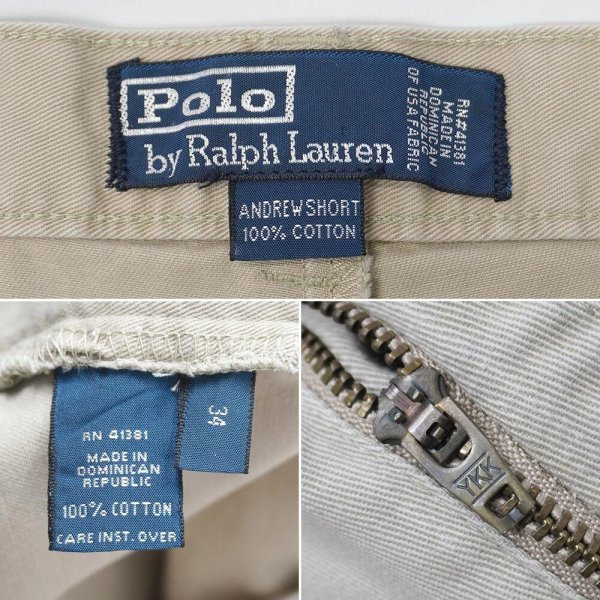 画像4: 90's Polo Ralph Lauren 2タック チノショーツ "ANDREW SHORT / BEIGE" (4)