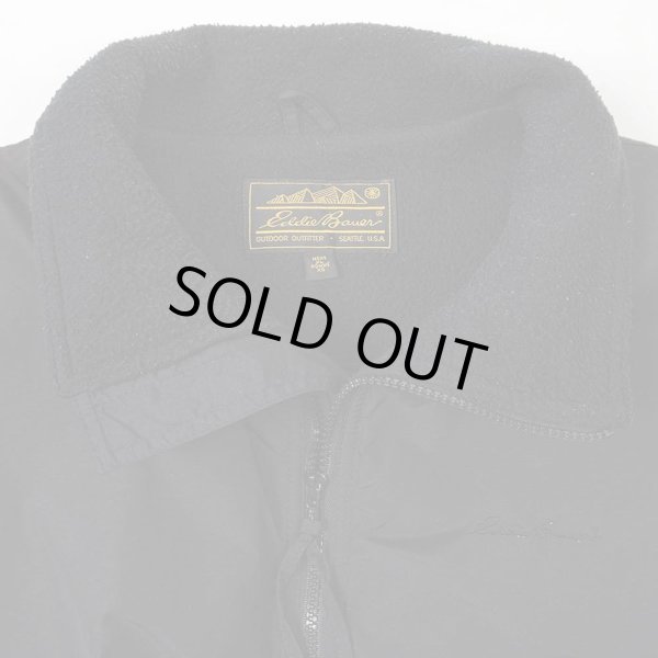 画像4: 80's Eddie Bauer フリースライナー ナイロンジャケット "黒タグ / ALL BLACK / MADE IN USA" (4)