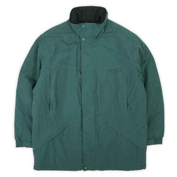 画像1: 00's L.L.Bean スタンドカラー マウンテンコート "GREEN" (1)