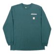 画像1: 00's Carhartt L/S ポケットTシャツ "企業ロゴ刺繍" (1)