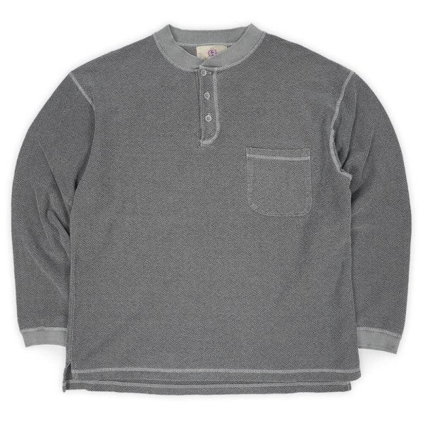 画像1: 90's THE TERRITORY A HEAD ヘンリーネックカットソー "MADE IN USA" (1)