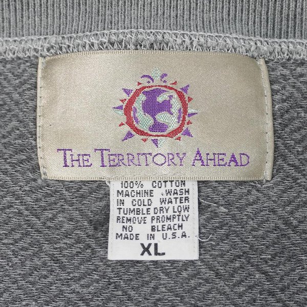 画像2: 90's THE TERRITORY A HEAD ヘンリーネックカットソー "MADE IN USA" (2)