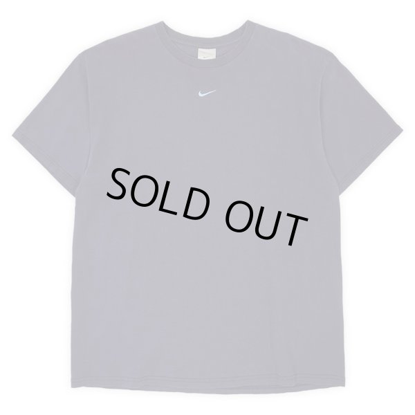 画像1: Early 00's NIKE センタースウォッシュロゴ Tシャツ ”Fade Navy" (1)
