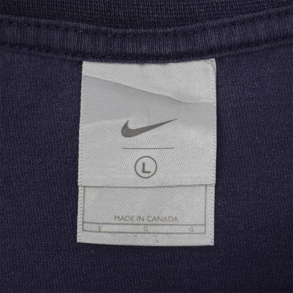 画像3: Early 00's NIKE センタースウォッシュロゴ Tシャツ ”Fade Navy" (3)