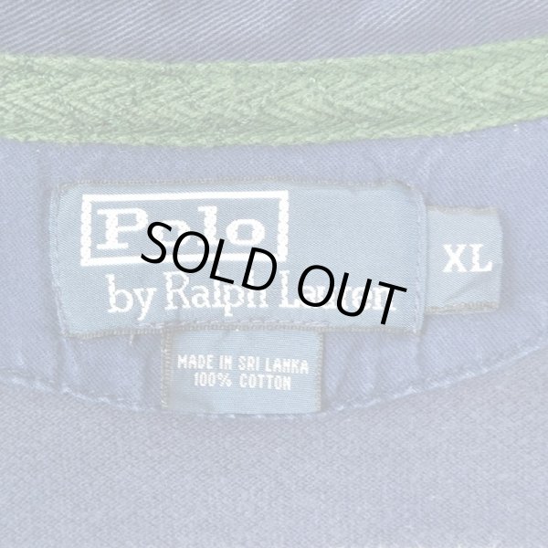 画像2: 90's Polo Ralph Lauren ボーダー柄 ポロシャツ (2)