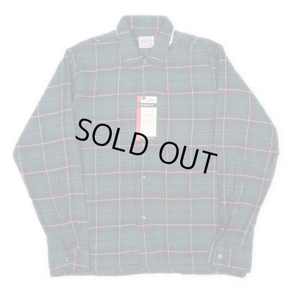 画像2: 60's BRENT フランネルシャツ "DEADSTOCK" (2)