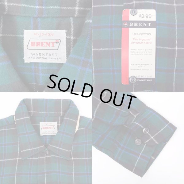 画像4: 60's BRENT フランネルシャツ "DEADSTOCK" (4)