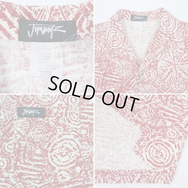 画像3: 80-90's JIMMY'S 総柄 オープンカラーシャツ “RED / MADE IN USA” (3)