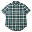 画像1: 00's Polo Ralph Lauren S/S ボタンダウンシャツ "CLASSIC FIT / GREEN Plaid" (1)