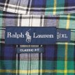 画像2: 00's Polo Ralph Lauren S/S ボタンダウンシャツ "CLASSIC FIT / GREEN Plaid" (2)