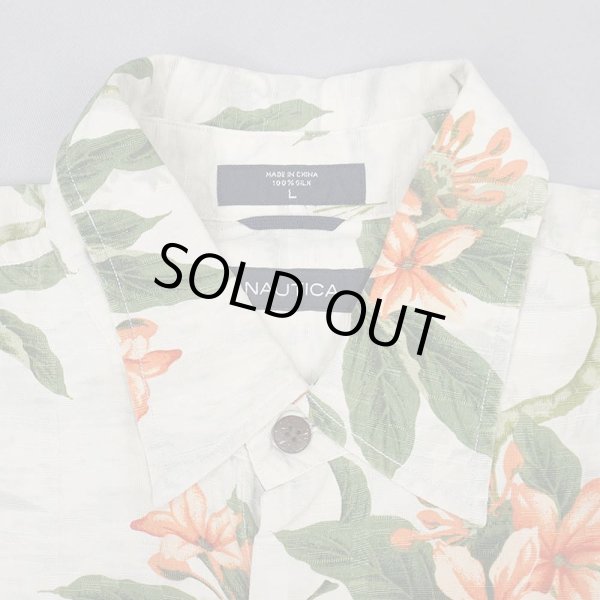 画像3: 00's NAUTICA 総柄 S/S シルクシャツ (3)