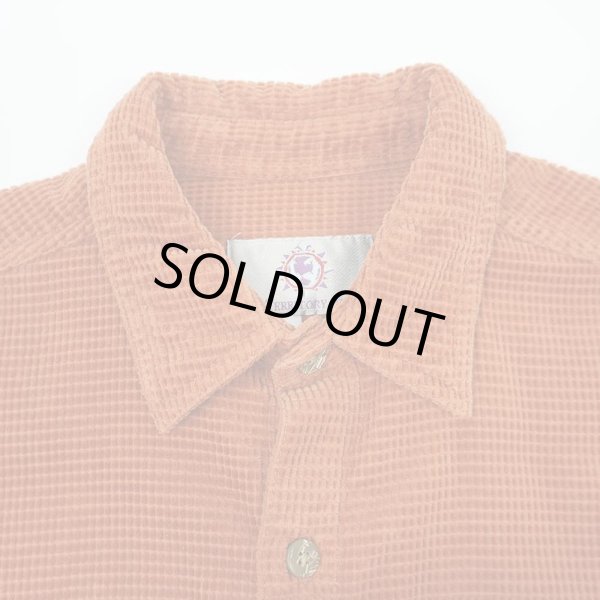 画像4: 90's THE TERRITORY AHEAD グリッドコーデュロイ ワークシャツ "ORANGE" (4)