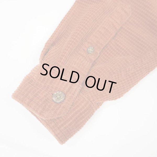 画像5: 90's THE TERRITORY AHEAD グリッドコーデュロイ ワークシャツ "ORANGE" (5)