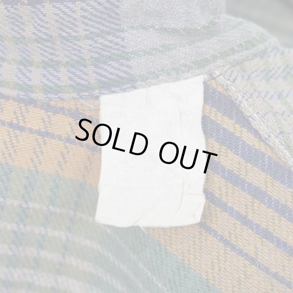 画像3: 90's FIVE BROTHER ヘビーネルシャツ "Gray Plaid / MADE IN USA" (3)