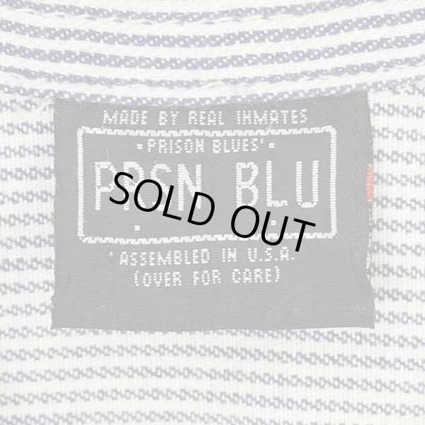 画像2: 00's PRISON BLUES ヒッコリーストライプ ワークシャツ "MADE IN USA" (2)