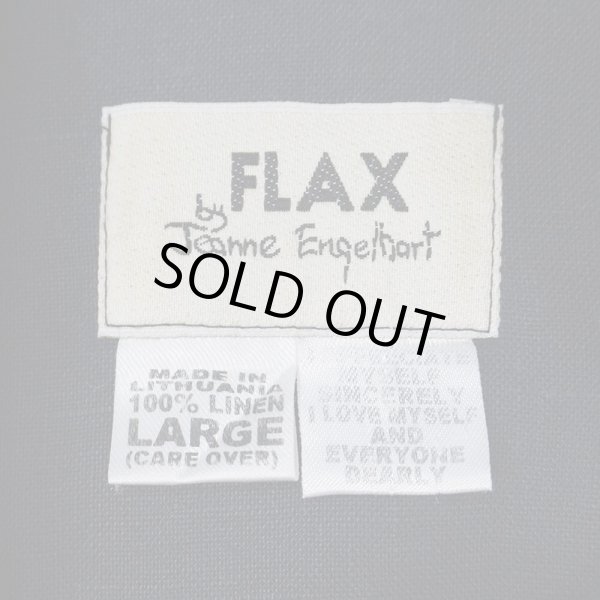 画像2: 90's FLAX レギュラーカラー リネンシャツ “BLACK” (2)