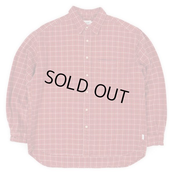 画像1: 00's J.CREW ヘビーネルシャツ "Vermilion Red Plaid" (1)