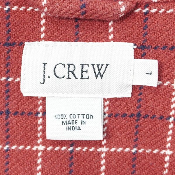 画像2: 00's J.CREW ヘビーネルシャツ "Vermilion Red Plaid" (2)