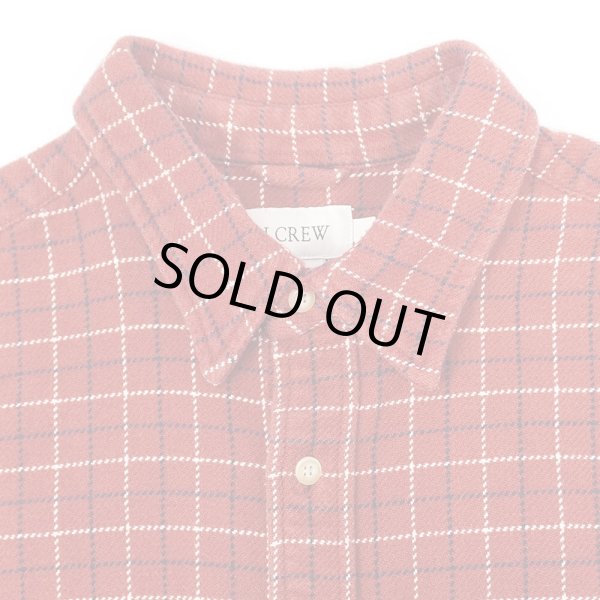 画像3: 00's J.CREW ヘビーネルシャツ "Vermilion Red Plaid" (3)