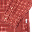 画像4: 00's J.CREW ヘビーネルシャツ "Vermilion Red Plaid" (4)