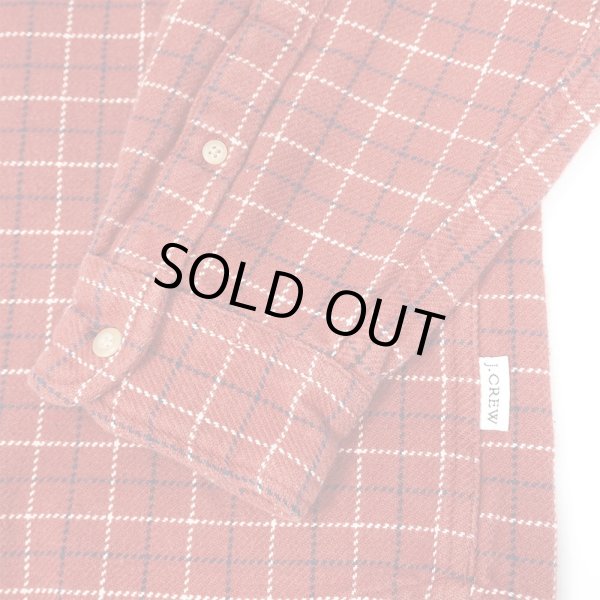 画像4: 00's J.CREW ヘビーネルシャツ "Vermilion Red Plaid" (4)