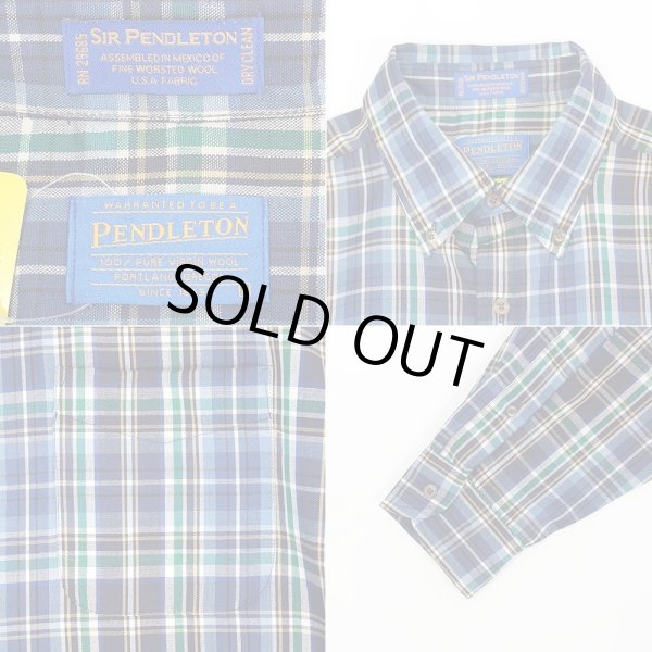 画像2: 00's SIR PENDLETON ウールボタンダウンシャツ "USA FABRIC" (2)