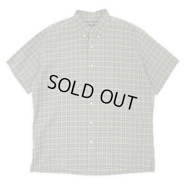 画像1: 90's Polo Ralph Lauren S/S ボタンダウンシャツ "GREGGOR / Olive Plaid" (1)