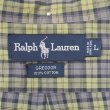 画像2: 90's Polo Ralph Lauren S/S ボタンダウンシャツ "GREGGOR / Olive Plaid" (2)