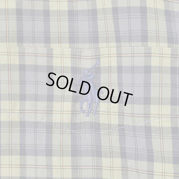 画像4: 90's Polo Ralph Lauren S/S ボタンダウンシャツ "GREGGOR / Olive Plaid" (4)