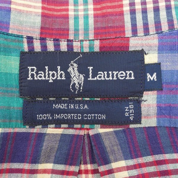 画像2: Early 90's Polo Ralph Lauren ボタンダウンシャツ “MADE IN USA” (2)