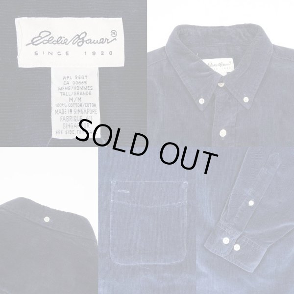 画像3: 90's Eddie Bauer コーデュロイ ボタンダウンシャツ "3点留め" (3)