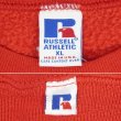 画像2: 90's RUSSELL 前V ブランクスウェット "MADE IN USA / VERMILION RED" (2)