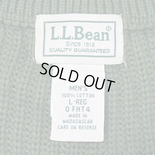 画像2: 00's L.L.Bean コットンドライバーズニット "OLIVE" (2)