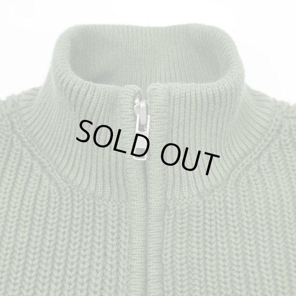 画像3: 00's L.L.Bean コットンドライバーズニット "OLIVE" (3)