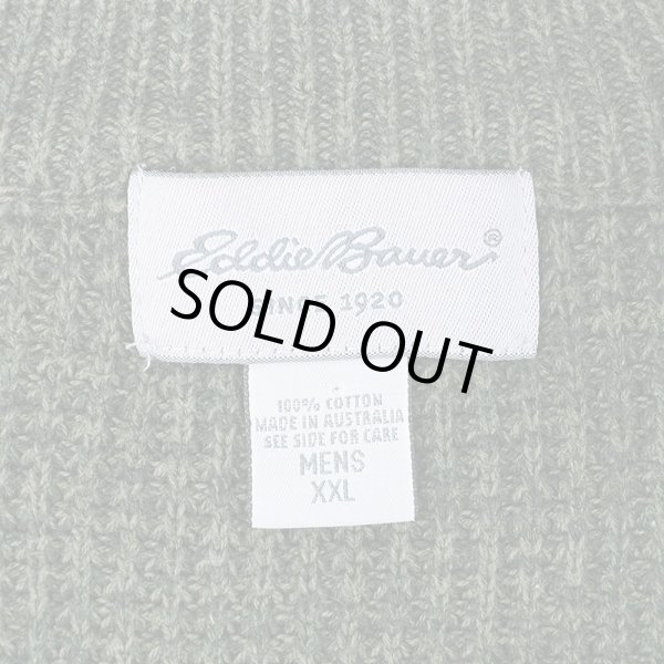 画像2: 00's Eddie Bauer ハーフジップ コットンニット (2)