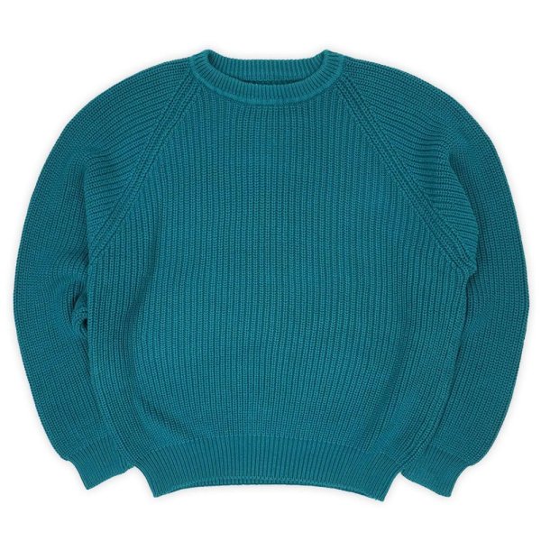 画像1: 90's Eddie Bauer コットンリブニット "黒タグ" (1)