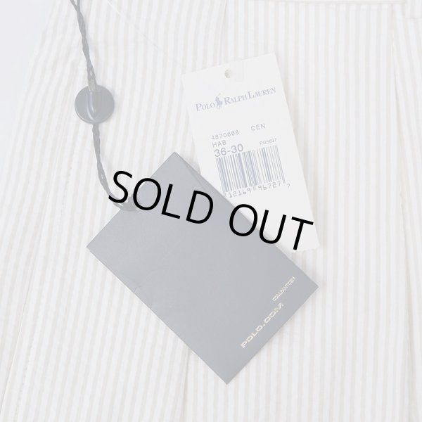 画像3: 90's Polo Ralph Lauren 2タック シアサッカートラウザー “DEADSTOCK” (3)