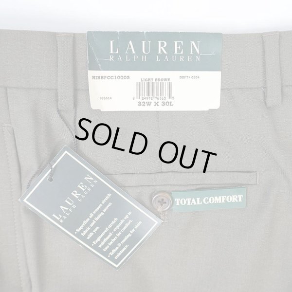 画像4: 00's LAUREN RALPH LAUREN 2タック ウールスラックス "DEADSTOCK / W32 L30" (4)