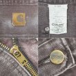 画像3: 00's Carhartt ダブルニー ダックペインターパンツ "DARK BROWN" (3)