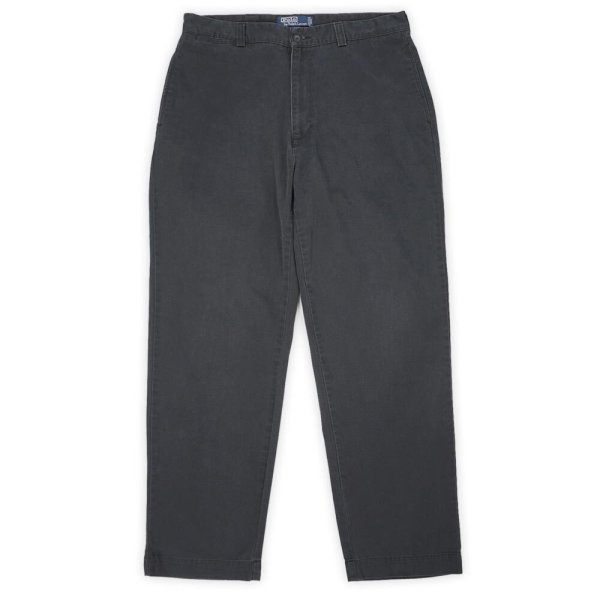 画像1: 90's POLO RALPH LAUREN ノータック チノトラウザー "BLACK / PHILIP PANT / W36 L32" (1)
