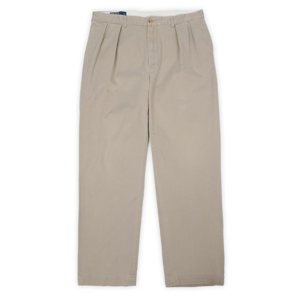 画像1: 00's Polo Ralph Lauren 2タック チノトラウザー "ANDREW PANT / BEIGE / W35 L32" (1)