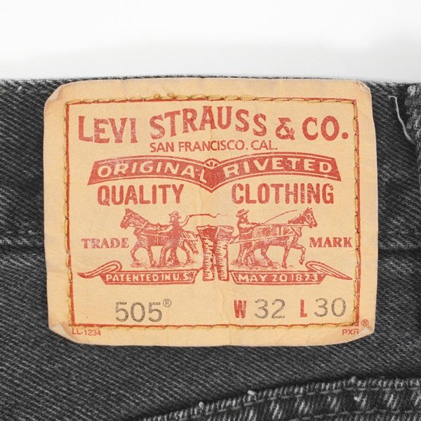 画像3: 00's Levi's 505 ブラックデニムパンツ "W32 L30" (3)