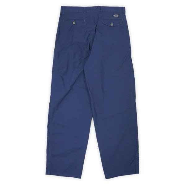 画像2: Early 90's DOCKERS 2タック コットントラウザー "NAVY / W32 L32" (2)