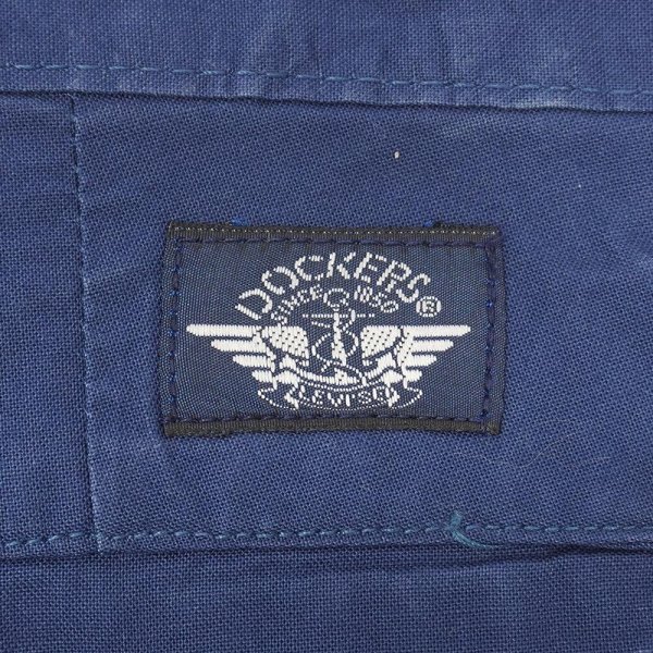 画像3: Early 90's DOCKERS 2タック コットントラウザー "NAVY / W32 L32" (3)