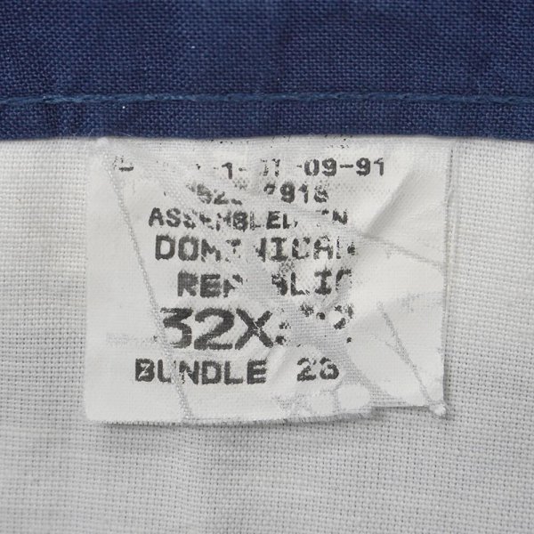 画像4: Early 90's DOCKERS 2タック コットントラウザー "NAVY / W32 L32" (4)