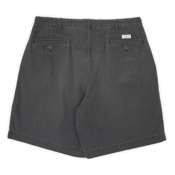 画像2: 90's Polo Ralph Lauren 2タック チノショーツ "TYLER SHORT / FADE BLACK" (2)