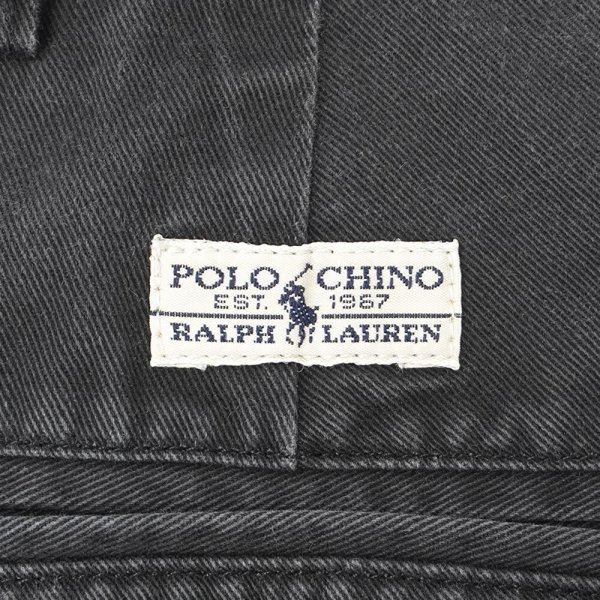 画像3: 90's Polo Ralph Lauren 2タック チノショーツ "TYLER SHORT / FADE BLACK" (3)