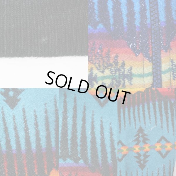 画像4: 90-00's JUSTIN KRAFF レザー切り替え ウールジャケット "MADE IN USA / ネイティブ柄" (4)