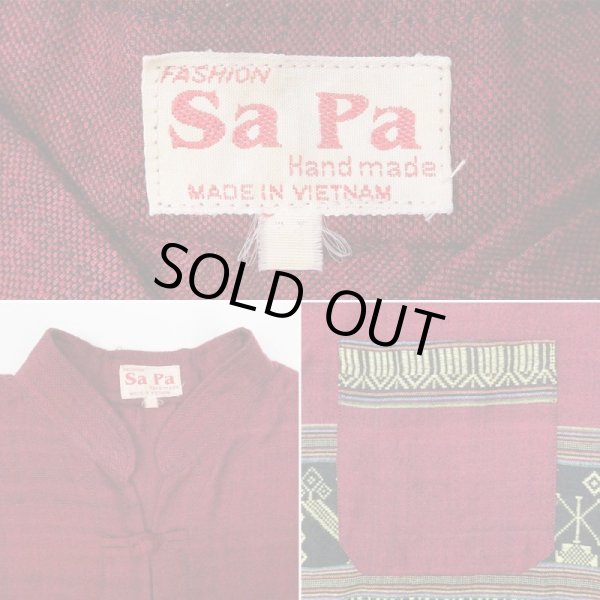 画像3: 90's Sa Pa チャイナシャツジャケット "HAND MADE" (3)